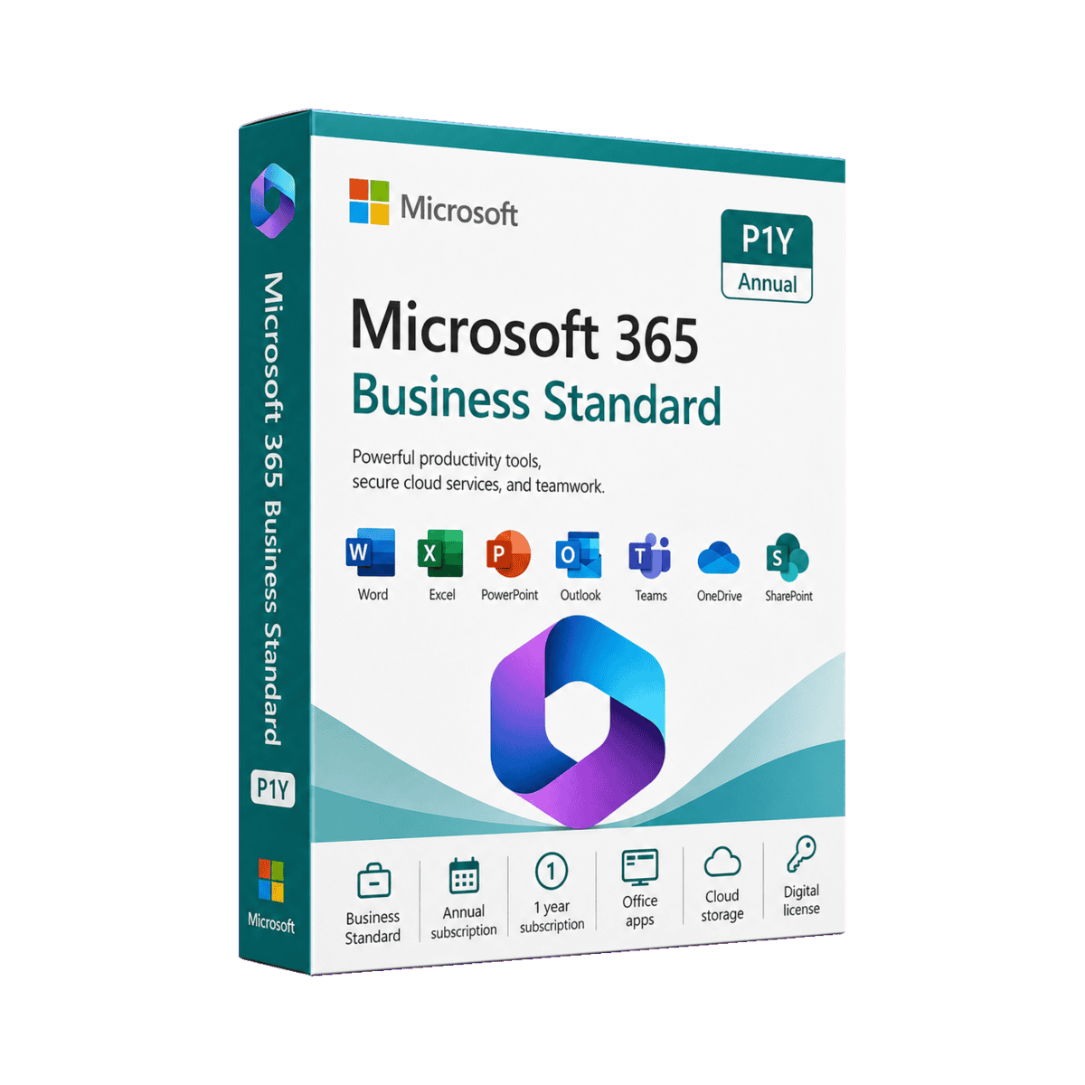 Microsoft 365 Business Standard - 1 год, оплата за год