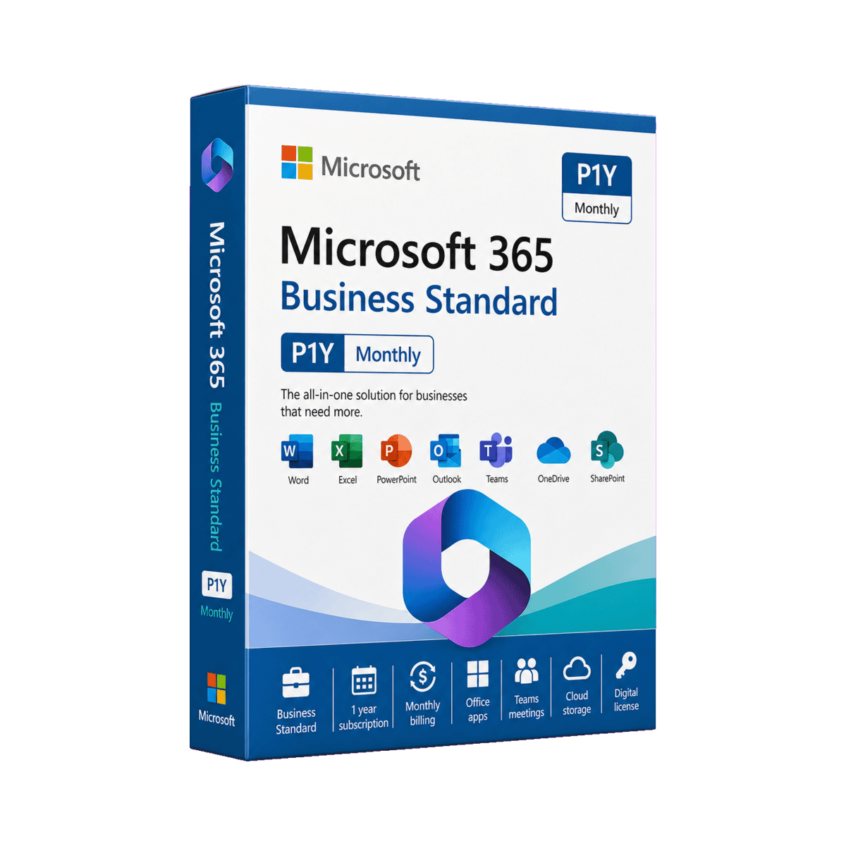 Microsoft 365 Business Standard - 1 год, помесячная оплата